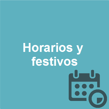 Horarios y festivos