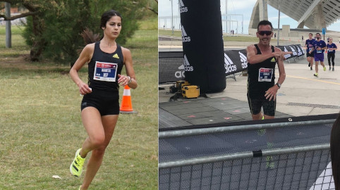 Marta Castroviejo y Carles Castillejo en la carrera Unirun