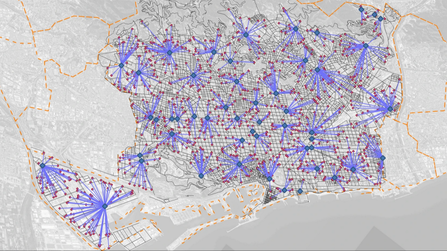 Mapa de la ciutat de Barcelona