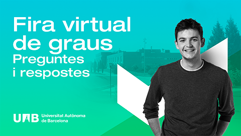 Imatge de promoció de la fira virtual de graus