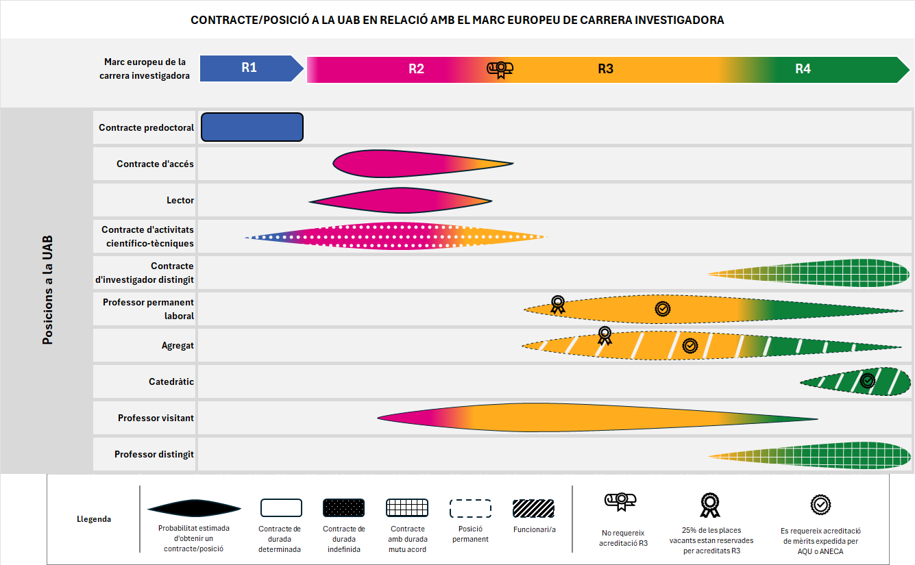Possibilitat contracte/posició marc europeu per a les carreres de recercament seg