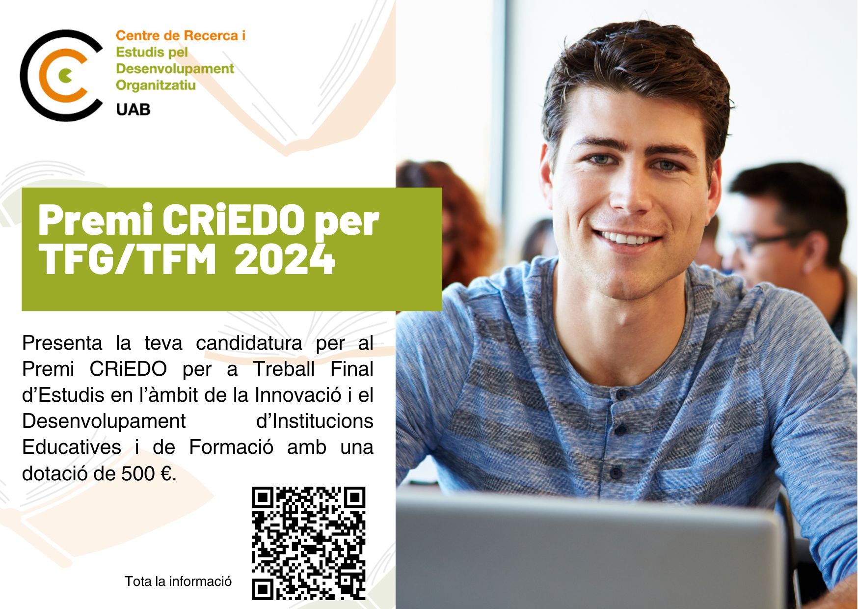 Imatge on podem veure un cartell informatiu sobre el TFG de Criedo